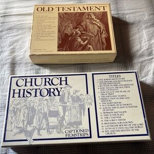 Lot of 2 Latter Day Saints Boxed Filmstrip Sets Church History and Old Testament